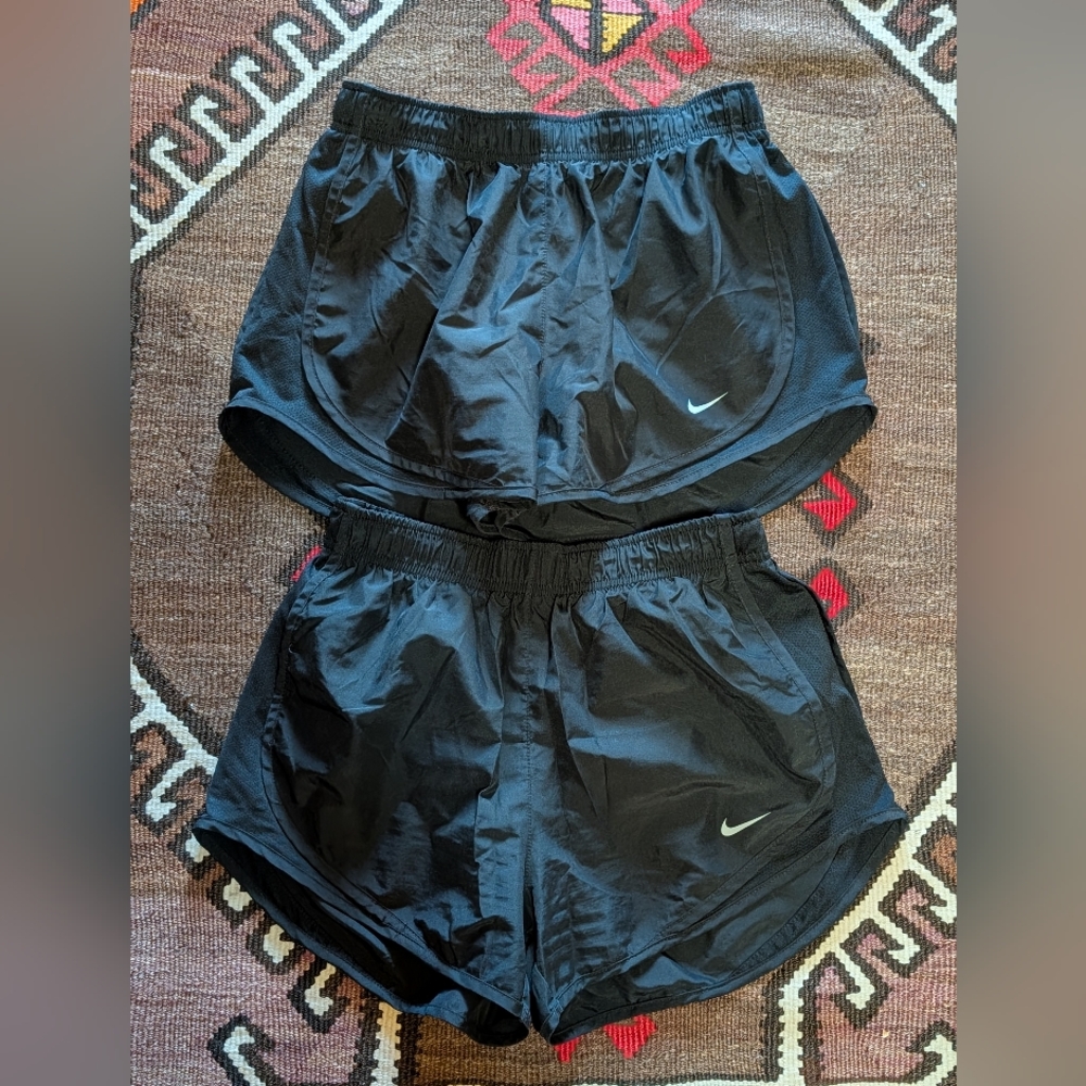 Nike black dri-fit shorts - TWO pairs!